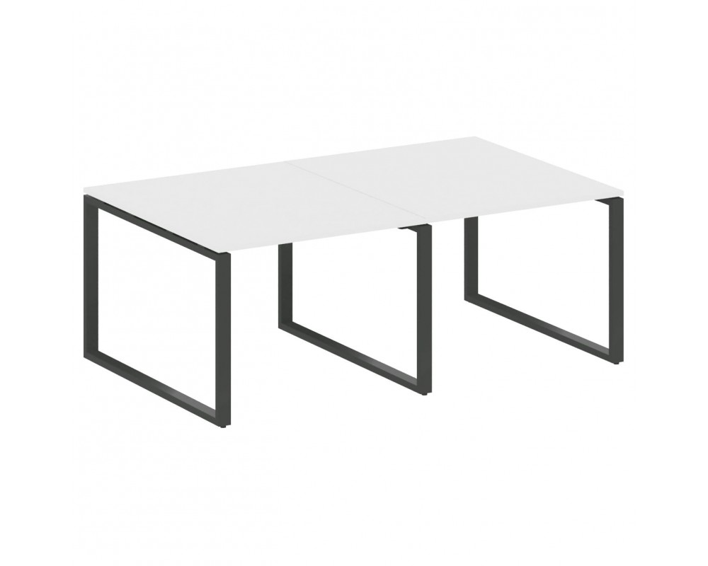 Переговорный стол (2 столешницы) на О-образном м/к 200x123,5x75 Metal System