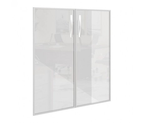 Двери матовое стекло в алюминиевой рамке (комплект) AS-4.3 Asti