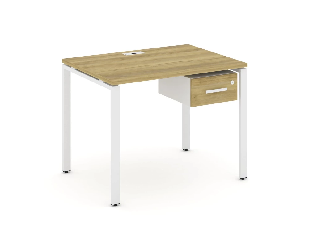 Стол рабочий с подвесной тумбой с одним ящ. CN.SP-109 W 980x720x750 Concept