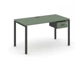 Стол рабочий с подвесной тумбой с одним ящ. CN.SP-109 W 980x720x750 Concept images
