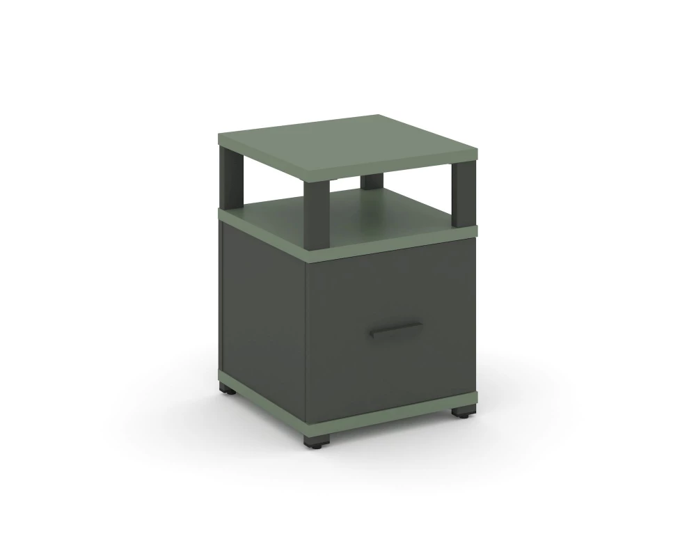 Тумба приставная 1 распаш. фасад с надставкой CN.TUP-005 W 420x420x583 Concept