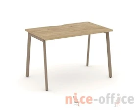 Стол рабочий с вырезом на плоскоовальной трубе 118x73x75 Эстетика / Estetica images