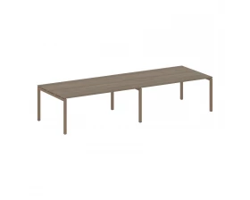 Переговорный стол (2 столешницы) на П-образном м/к 3600x1235x750 Metal System Quattro 5x5 images