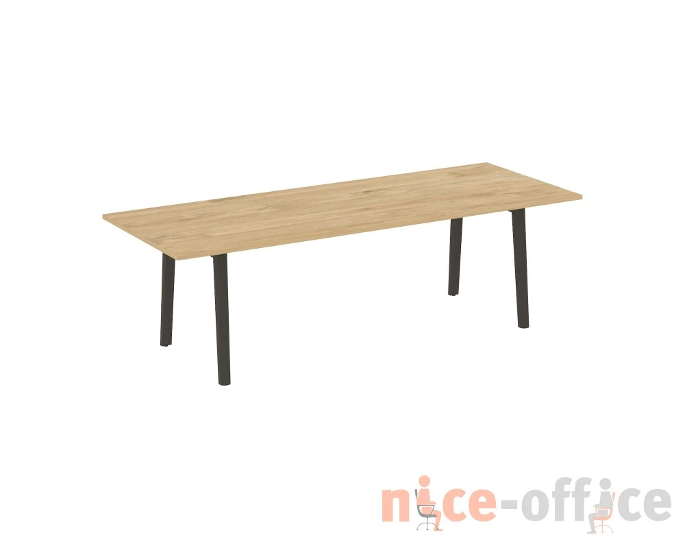 Стол переговорный, опоры - массив дерева 258x98x75 Оникс Вуд Директ / Onix Wood Direct