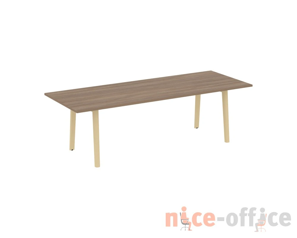 Стол переговорный, опоры - массив дерева 258x98x75 Оникс Вуд Директ / Onix Wood Direct