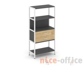 Односекционный стеллаж четырехярусный с ящиками 810х400х1613 Шелф Систем / Shelf System images