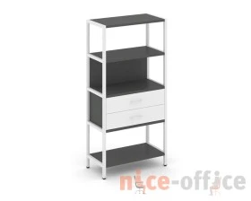 Односекционный стеллаж четырехярусный с ящиками 810х400х1613 Шелф Систем / Shelf System images