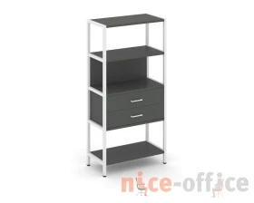 Односекционный стеллаж четырехярусный с ящиками 810х400х1613 Шелф Систем / Shelf System images