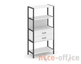 Односекционный стеллаж четырехярусный с ящиками 810х400х1613 Шелф Систем / Shelf System images
