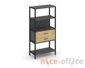 Односекционный стеллаж четырехярусный с ящиками 810х400х1613 Шелф Систем / Shelf System images