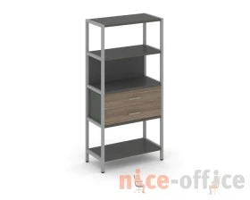 Односекционный стеллаж четырехярусный с ящиками 810х400х1613 Шелф Систем / Shelf System images