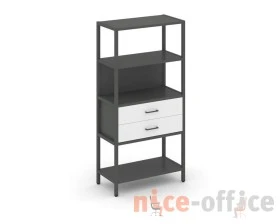 Односекционный стеллаж четырехярусный с ящиками 810х400х1613 Шелф Систем / Shelf System images