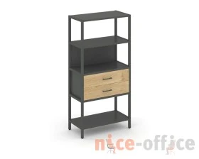 Односекционный стеллаж четырехярусный с ящиками 810х400х1613 Шелф Систем / Shelf System images