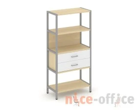 Односекционный стеллаж четырехярусный с ящиками 810х400х1613 Шелф Систем / Shelf System images
