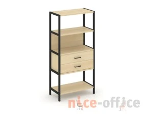 Односекционный стеллаж четырехярусный с ящиками 810х400х1613 Шелф Систем / Shelf System images