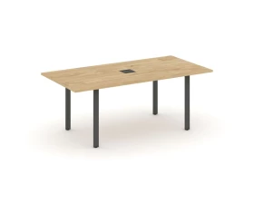 Стол переговорный на П-образном каркасе с лючком 1980x980x750 Style Project Direct images
