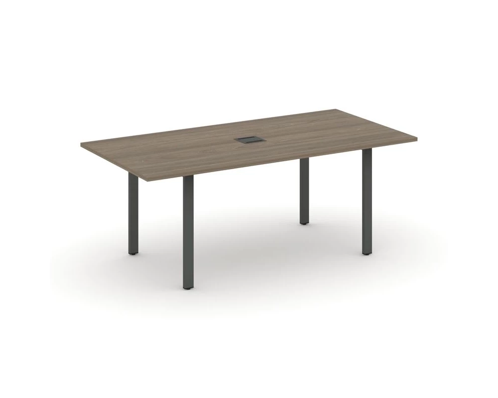 Стол переговорный на П-образном каркасе с лючком 1980x980x750 Style Project Direct