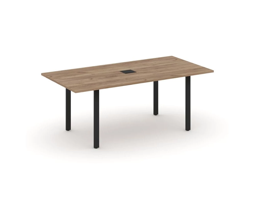 Стол переговорный на П-образном каркасе с лючком 1980x980x750 Style Project Direct