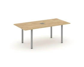 Стол переговорный на П-образном каркасе с лючком 1980x980x750 Style Project Direct images