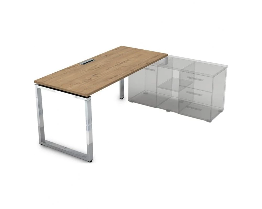 Стол рабочий, прямолинейный три опоры, правый (1600*700*750) НСТП-О.974 Gloss Line