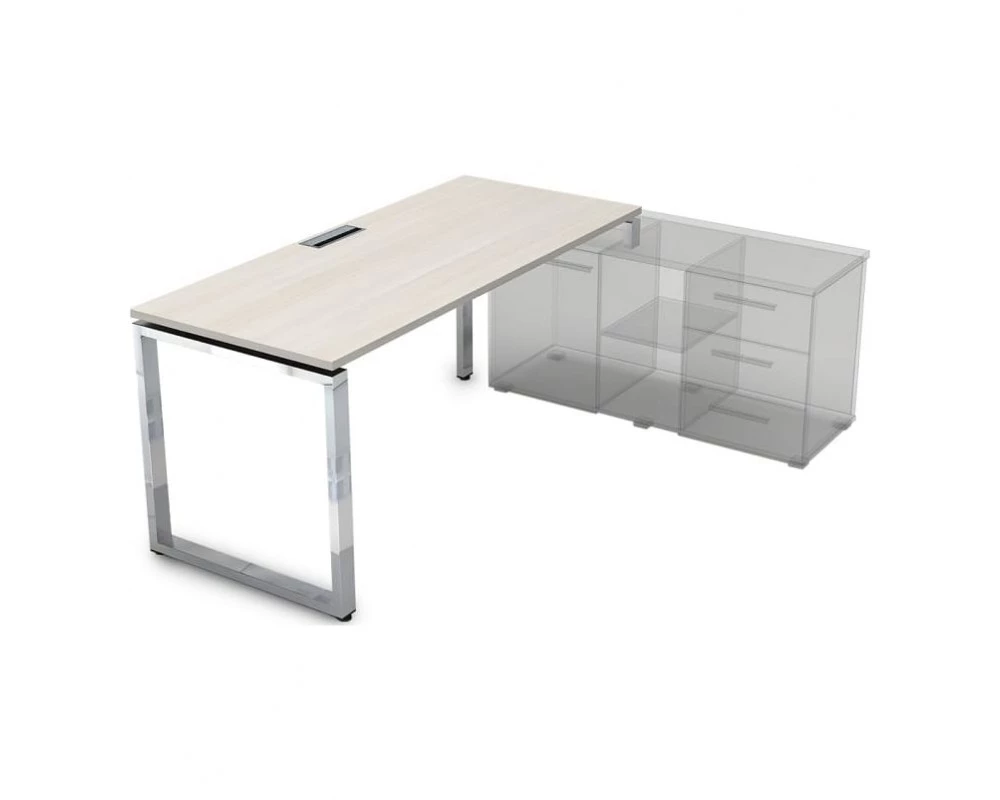 Стол рабочий, прямолинейный три опоры, правый (1600*700*750) НСТП-О.974 Gloss Line