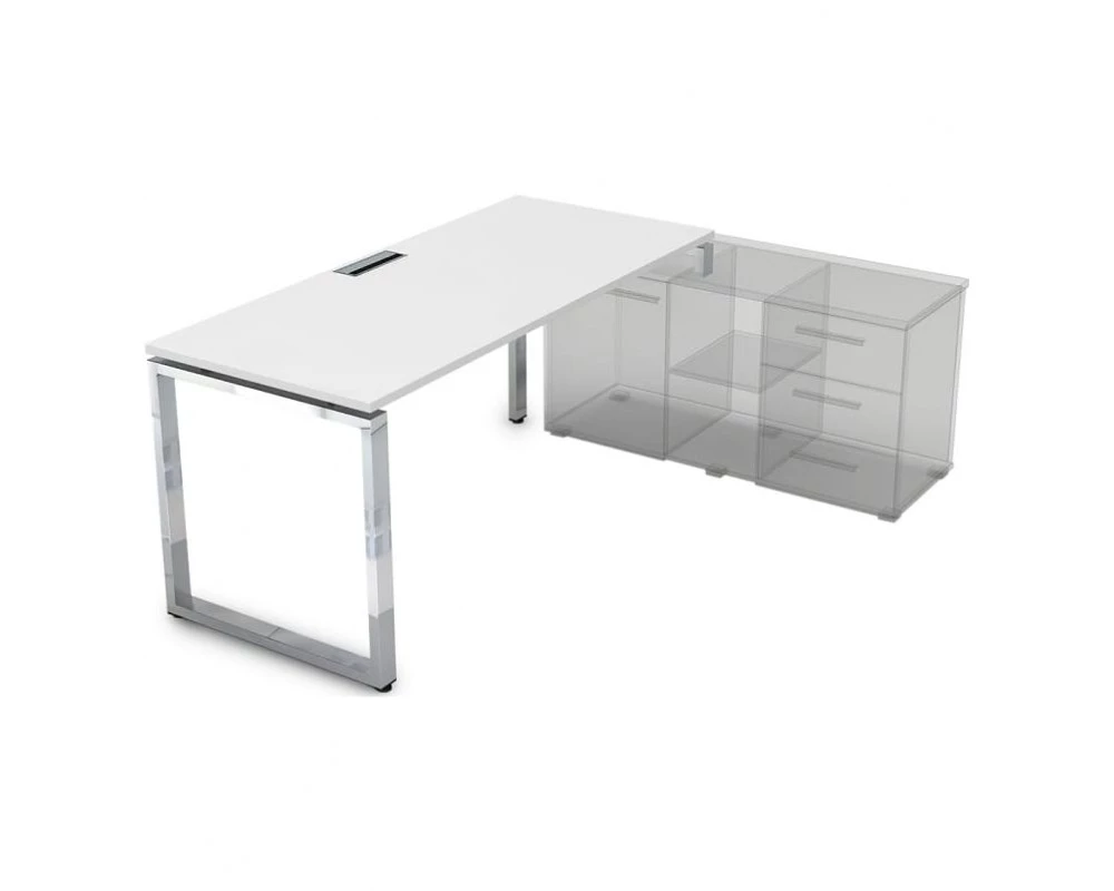 Стол рабочий, прямолинейный три опоры, правый (1600*700*750) НСТП-О.974 Gloss Line