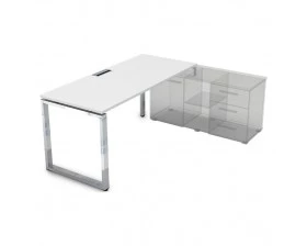 Стол рабочий, прямолинейный три опоры, правый (1600*700*750) НСТП-О.974 Gloss Line images