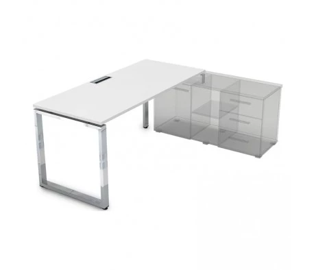 Стол рабочий, прямолинейный три опоры, правый (1600*700*750) НСТП-О.974 Gloss Line