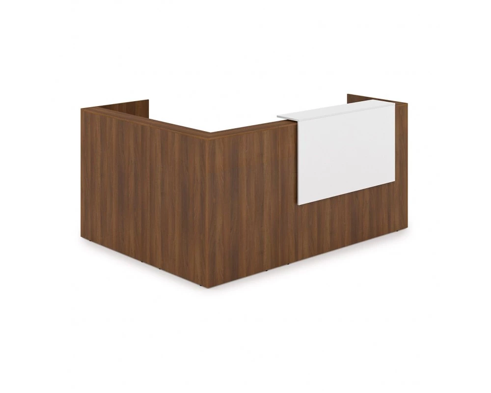 Комплект Ресепшн с фартуком ЛДСП (2344*1777*1161) (с подсветкой) 1КР-ДС.102.1 Lounge