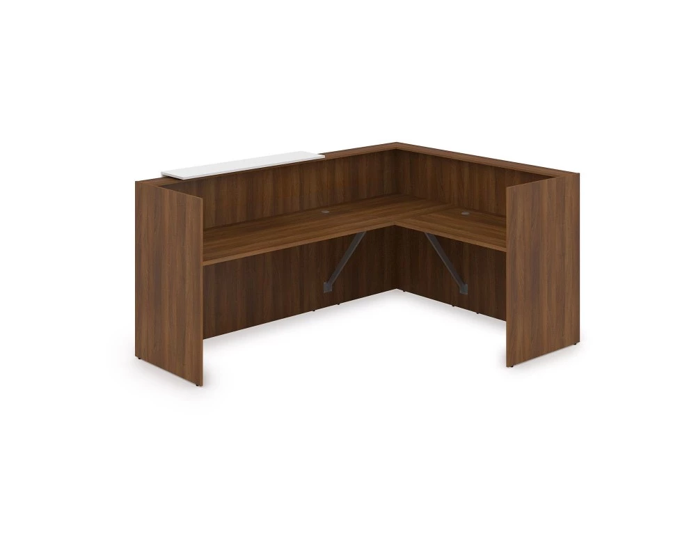 Комплект Ресепшн с фартуком ЛДСП (2344*1777*1161) (с подсветкой) 1КР-ДС.102.1 Lounge