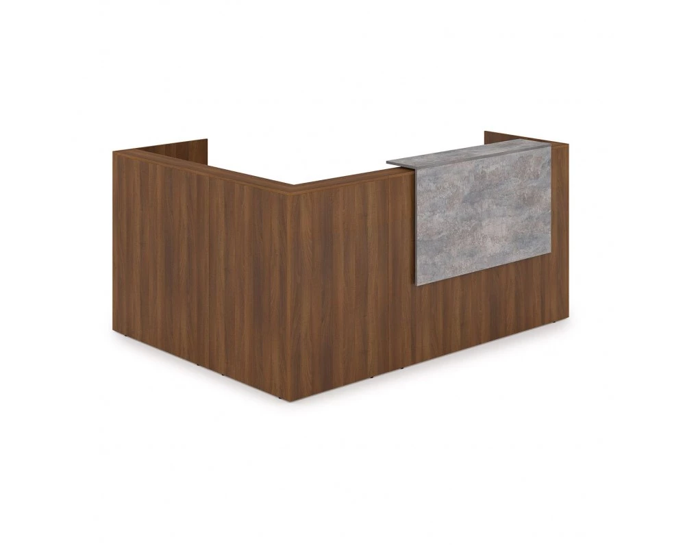 Комплект Ресепшн с фартуком ЛДСП (2344*1777*1161) (с подсветкой) 1КР-ДС.102.1 Lounge