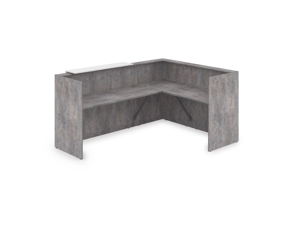 Комплект Ресепшн с фартуком ЛДСП (2344*1777*1161) (с подсветкой) 1КР-ДС.102.1 Lounge