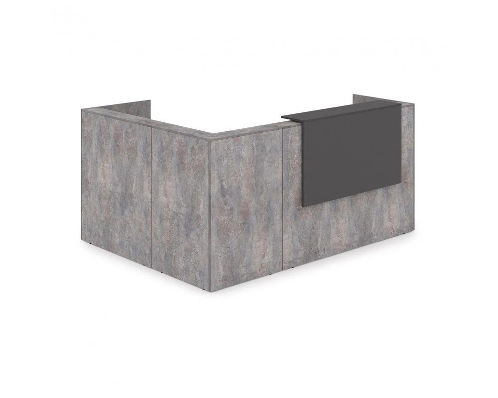 Комплект Ресепшн с фартуком ЛДСП (2344*1777*1161) (с подсветкой) 1КР-ДС.102.1 Lounge