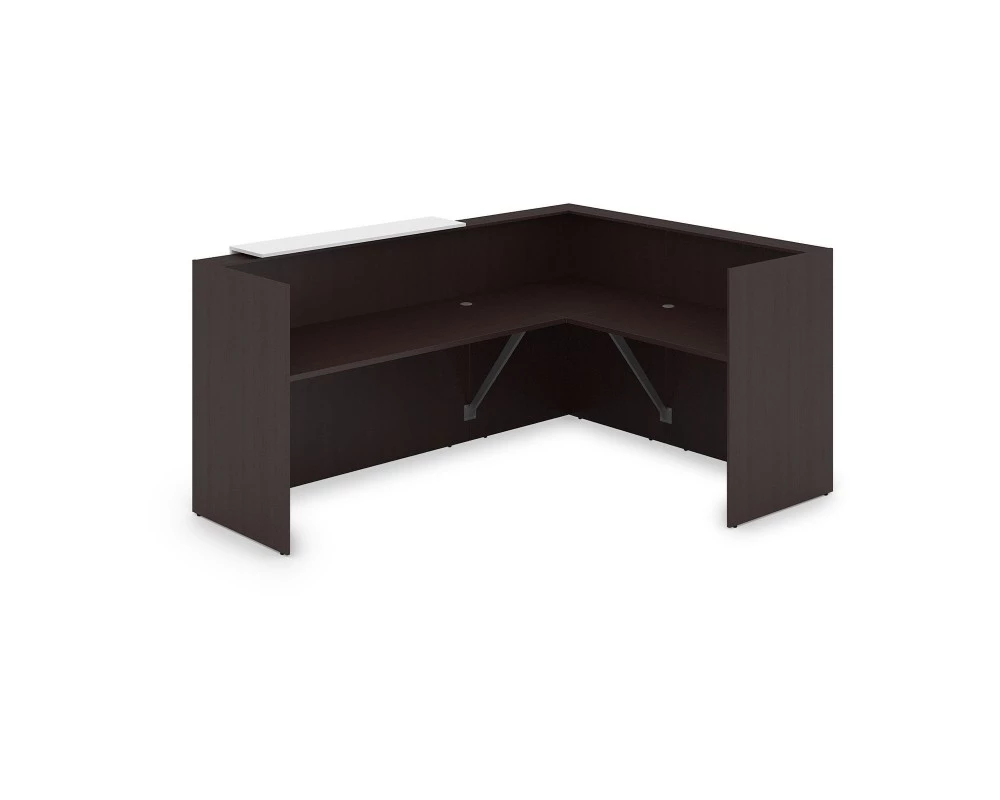 Комплект Ресепшн с фартуком ЛДСП (2344*1777*1161) (с подсветкой) 1КР-ДС.102.1 Lounge