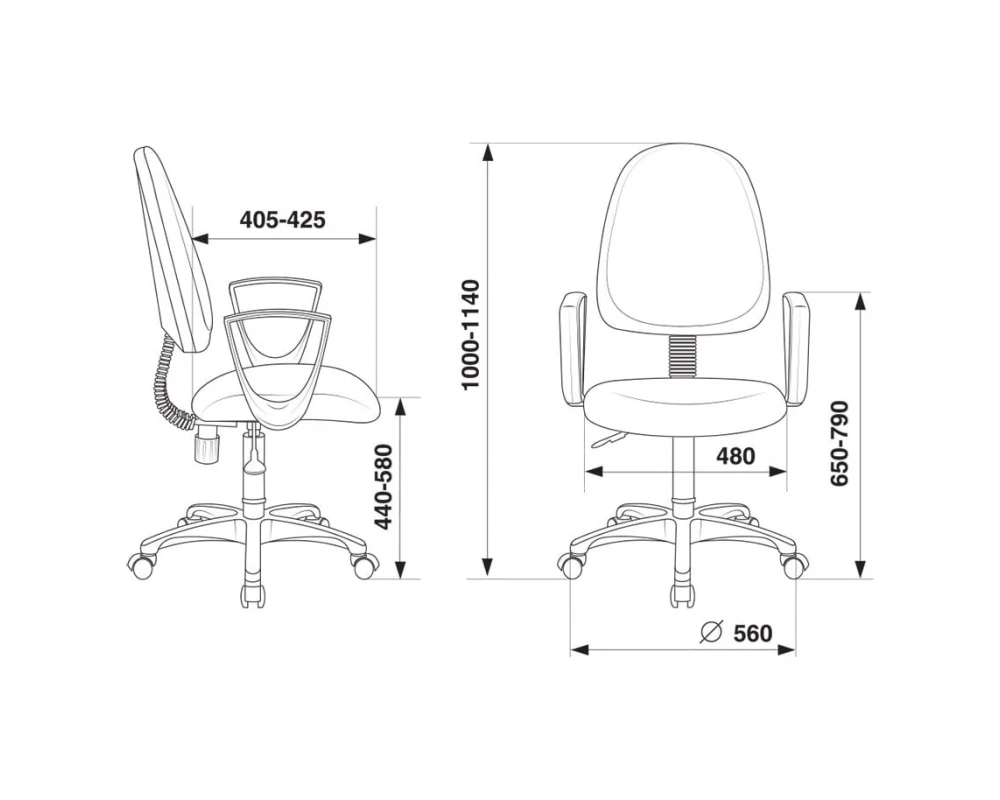 Кресло Бюрократ CH-1300N/3C
