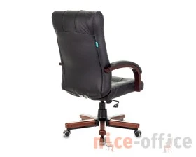 Кресло Бюрократ KB-10WALNUT/B/LEATH Натуральная кожа, Черный images