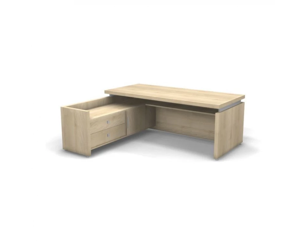 Рабочее место левое, новые полки 200х180х76 Master (df) Акация светлая