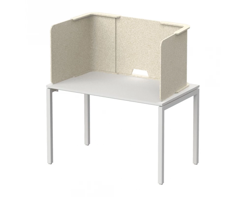 Трехсторонняя кабина-экран трапецевидной формы 116х60х45 Forest Office Лебединый пух