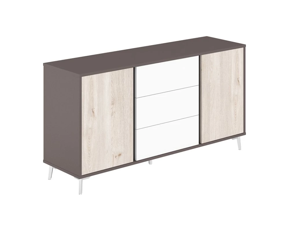 Греденция 1596х450х830 Sirio Вольфрам/Дуб тоскана/Белый